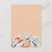 Mandarine Zitrusfrüchte blühende Branchen Wreath F Begleitkarte (Rückseite)