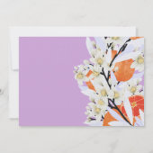 Mandarine Zitrusfrüchte blühende Branchen Wreath F Einladung (Rückseite)