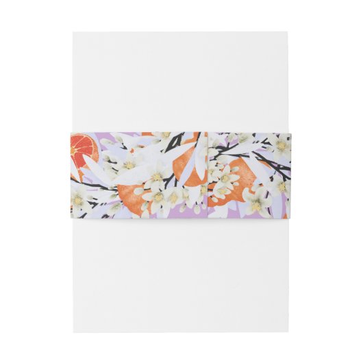 Mandarine Zitrusfrüchte blühende Branchen Wreath F Einladungsbanderole (Rückseitenbeispiel)