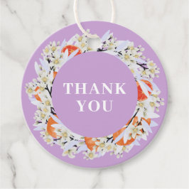 Mandarine Zitrusfrüchte blühende Branchen Wreath F Geschenkanhänger