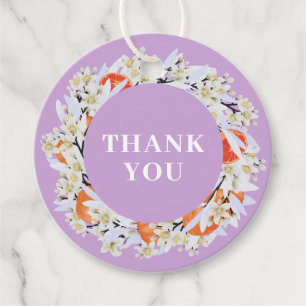 Mandarine Zitrusfrüchte blühende Branchen Wreath F Geschenkanhänger