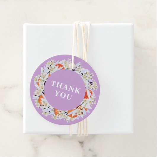 Mandarine Zitrusfrüchte blühende Branchen Wreath F Geschenkanhänger (Beispiel)