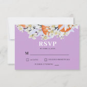 Mandarine Zitrusfrüchte blühende Branchen Wreath F RSVP Karte (Vorderseite)