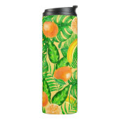 Mandarinen, Bananen und tropische Blätter Thermosbecher (Nach links gedreht)