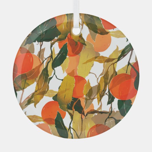 Mandarinen Baum: Juicy nahtlos Muster. Ornament Aus Glas (Vorderseite)