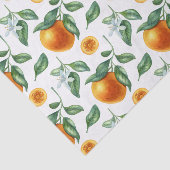 Mandarinen, Blätter und Blume Seidenpapier (Ausschnitt)
