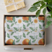 Mandarinen, Blätter und Blume Seidenpapier (Geschenk)
