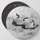 Mandarinen-Enten-Knopf Button (Vorne & Hinten)
