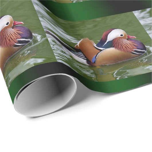 Mandarinen-Enten-Packpapier Geschenkpapier (Rolleneckpunkt)