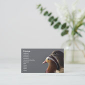 Mandarinen-Enten Visitenkarte (Stehend Vorderseite)