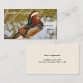 Mandarinen-Enten-Visitenkarten Visitenkarte (Vorne/Hinten)