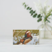 Mandarinen-Enten-Visitenkarten Visitenkarte (Stehend Vorderseite)