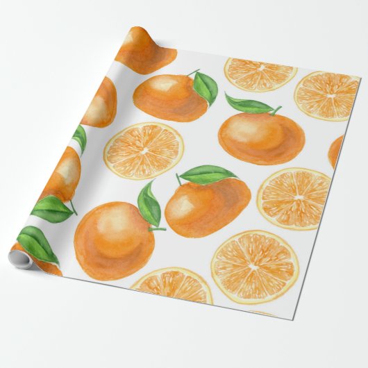 Mandarinen Geschenkpapier (Ungerollt)