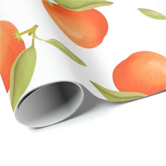 Mandarinen Geschenkpapier (Rolleneckpunkt)