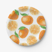 Mandarinen Pappteller (Vorderseite)