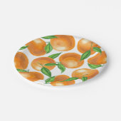 Mandarinen Pappteller (Schrägansicht)