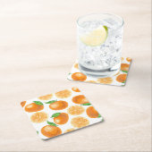 Mandarinen Rechteckiger Pappuntersetzer (Vor Ort)