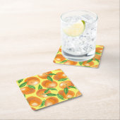 Mandarinen Rechteckiger Pappuntersetzer (Vor Ort)