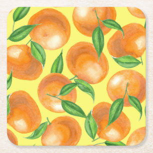 Mandarinen Rechteckiger Pappuntersetzer