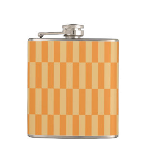 Mandarinen- und Weizenbeeren-Streifenmuster-Design Flachmann