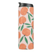 Mandarinen Vintag: Fruchttextur wiederholt. Thermosbecher (Nach rechts gedreht)