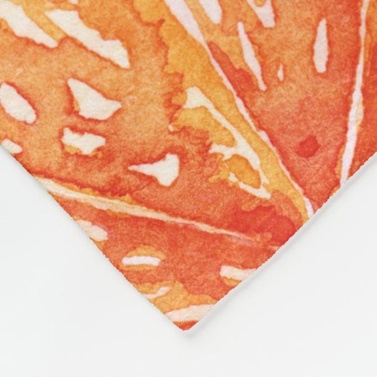 Mandarinen Wasserfarbe: Blue Luxurious Stoff Fleecedecke (Ecke)