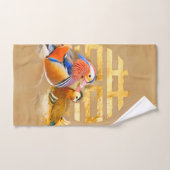 Mandarinenducks und Doppelglückssymbol Badhandtuch Set (Handtuch)