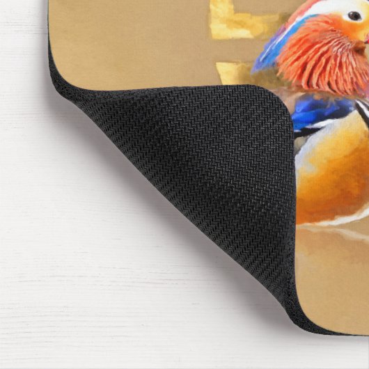 Mandarinenducks und Doppelglückssymbol Mousepad (Ecke)