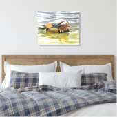 Mandarinenente/Aix galericulata Leinwanddruck (Insitu (Schlafzimmer))