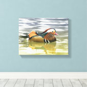 Mandarinenente/Aix galericulata Leinwanddruck (Insitu (Holzboden))