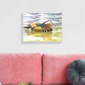 Mandarinenente/Aix galericulata Leinwanddruck (Insitu (Wohnzimmer))