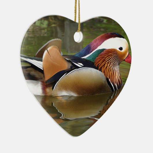 Mandarinenente Keramik Ornament (Rechts)