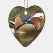 Mandarinenente Keramik Ornament (Links)