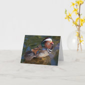 Mandarinenenten-Anmerkungskarte Karte (Gelbe Blume)