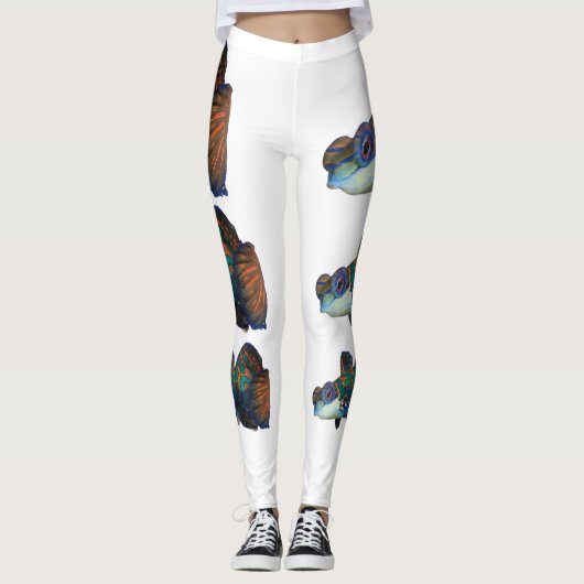 Mandarinenfisch Ausschnitt Leggings (Vorderseite)