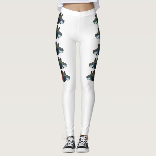Mandarinenfisch Ausschnitt Leggings (Vorderseite)
