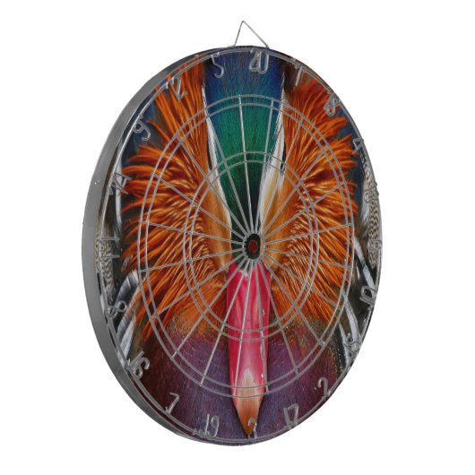 Mandarinenkopf Dartscheibe (Vorderseite Links)