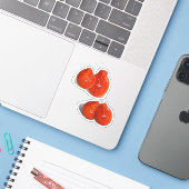 Mandarinenliebe Aufkleber (Laptop mit iPhone)