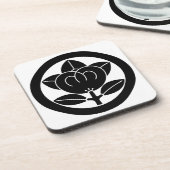 Mandarinenorange Getränkeuntersetzer (Linke Seite)