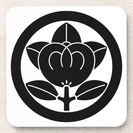 Mandarinenorange Getränkeuntersetzer (Vorderseite)