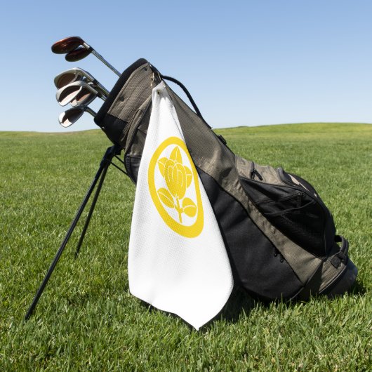 Mandarinenorange Golfhandtuch (Gras)
