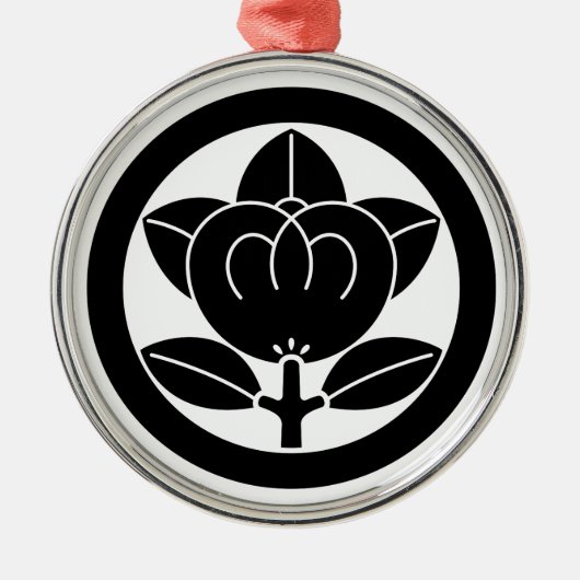 Mandarinenorange Ornament Aus Metall (Vorne)