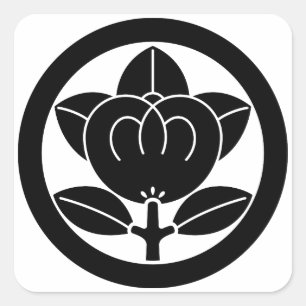 Mandarinenorange Quadratischer Aufkleber