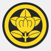 Mandarinenorange Runder Aufkleber (Vorderseite)