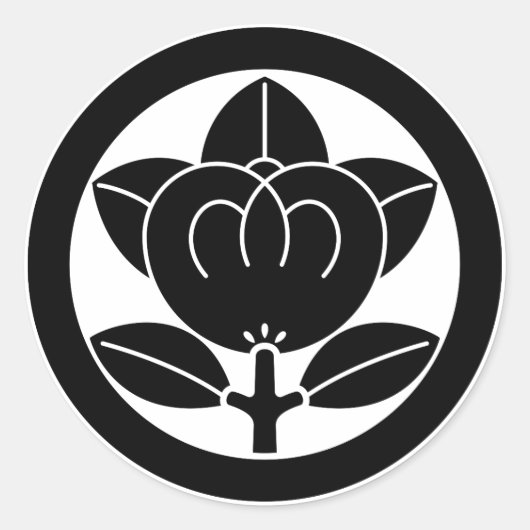 Mandarinenorange Runder Aufkleber (Vorderseite)