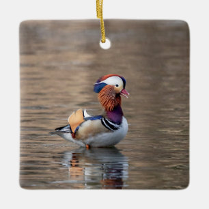 Mandarinente Keramikornament