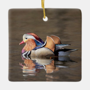 Mandarinente Keramikornament
