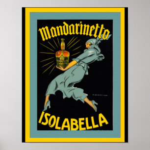 Mandarinetto Isolabella Vintage Werbeplakat Poster