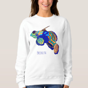 Mandarinfisch Cartoon-Illustration Sweatshirt
