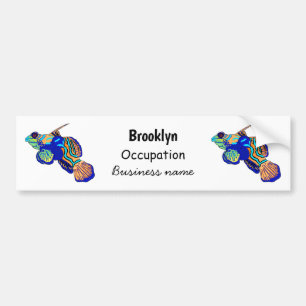 Mandarinfish Cartoon Illustration Autoaufkleber